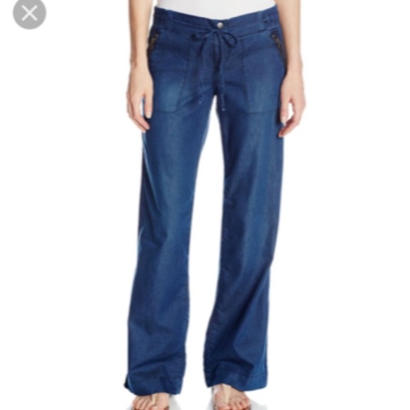 Kut from the Kloth Pants - Kut From the Kloth Chambray Wide Leg Pant
